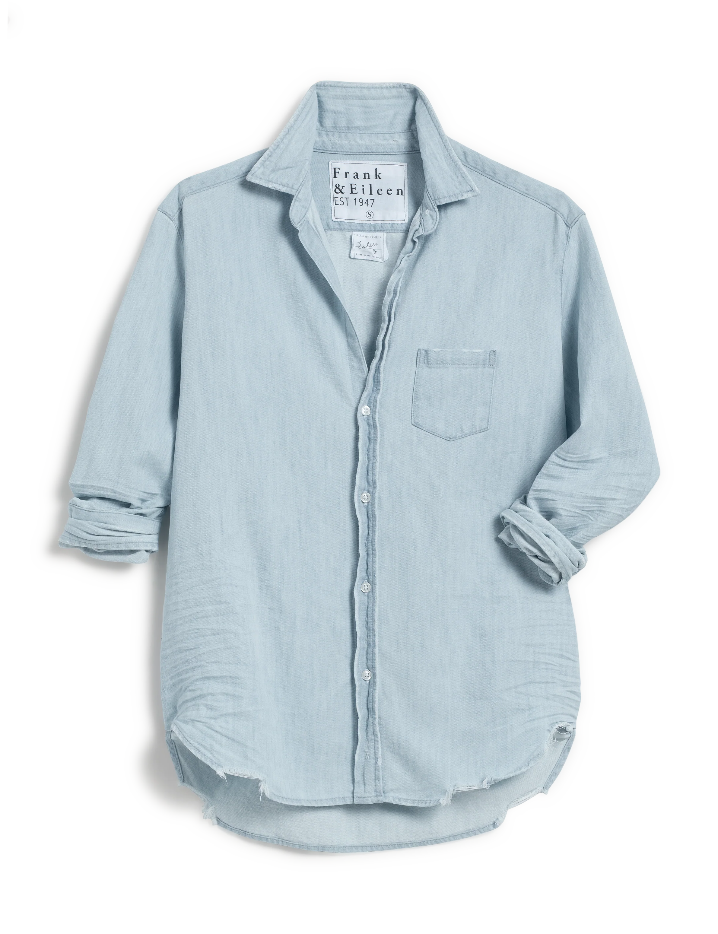 Denim Shirt Eileen Famous De Classic-Blue-Tattere - Image 4