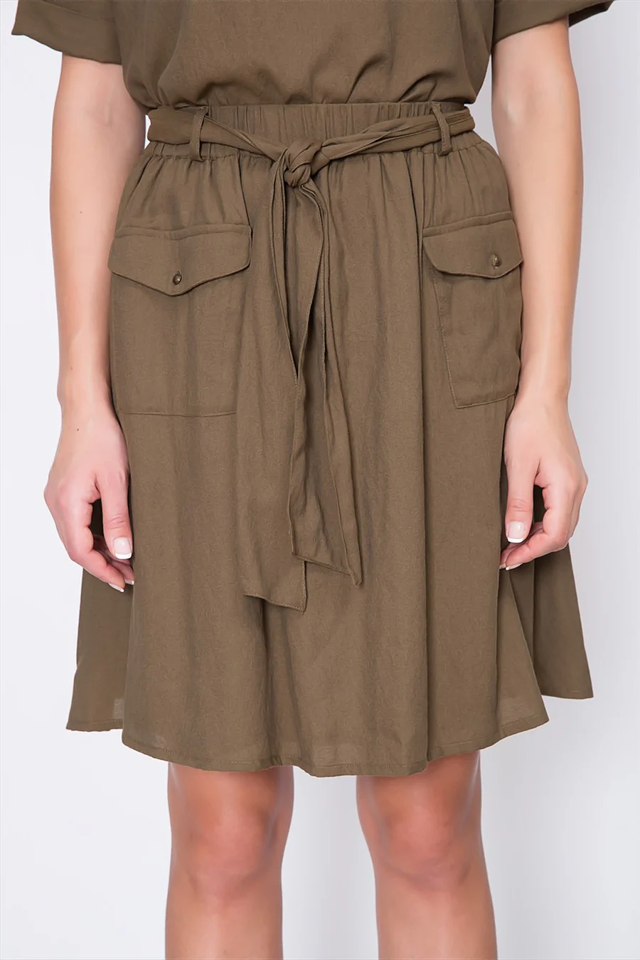 Knee Length Crepe Skirt - Image 3