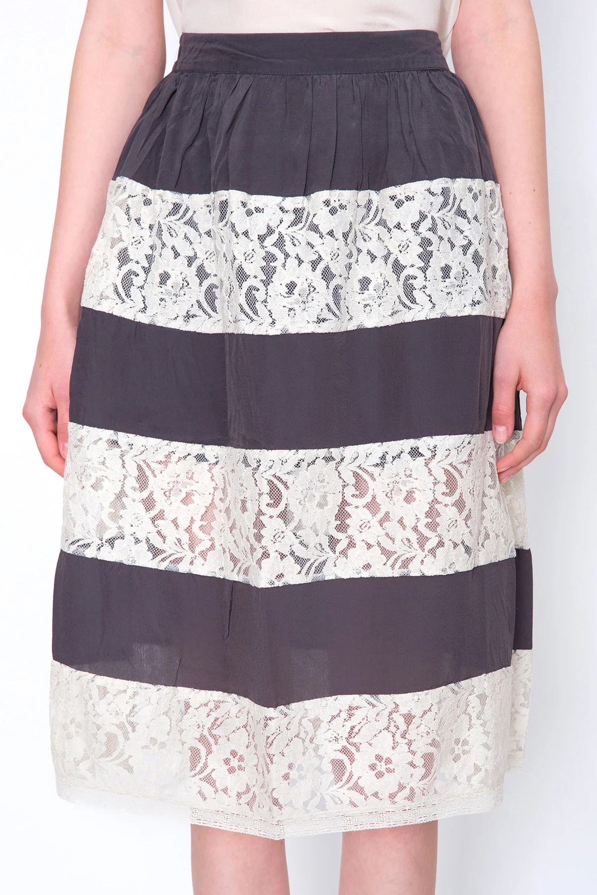 Lace Panelled Skirt - Image 3