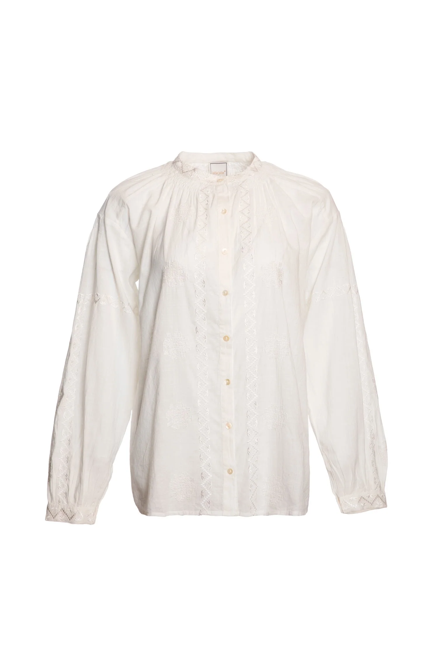 Long-sleeve Embroidered Blouse - Image 5