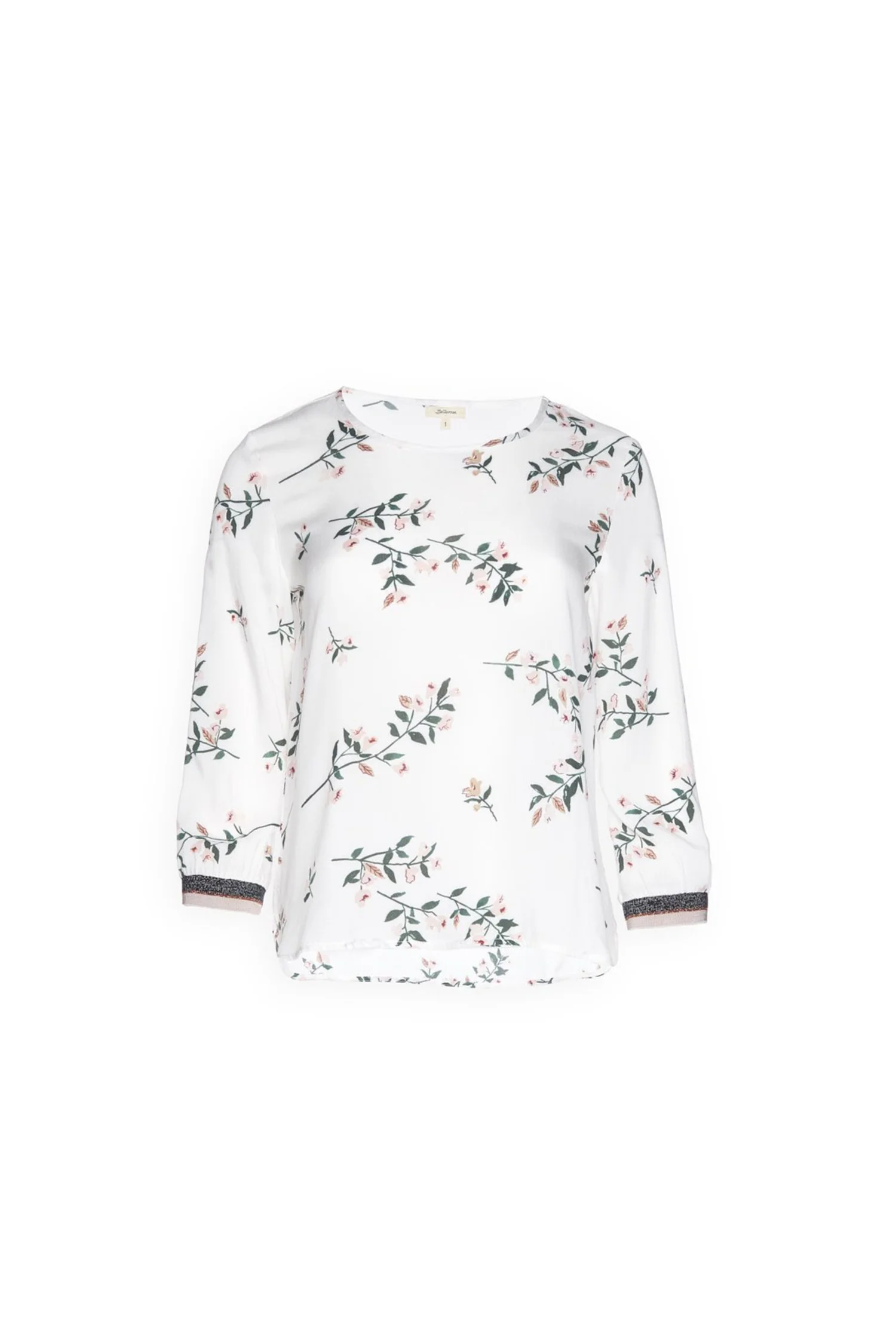 Printed Blouse With Ribbed Lurex Cuffs - Image 6