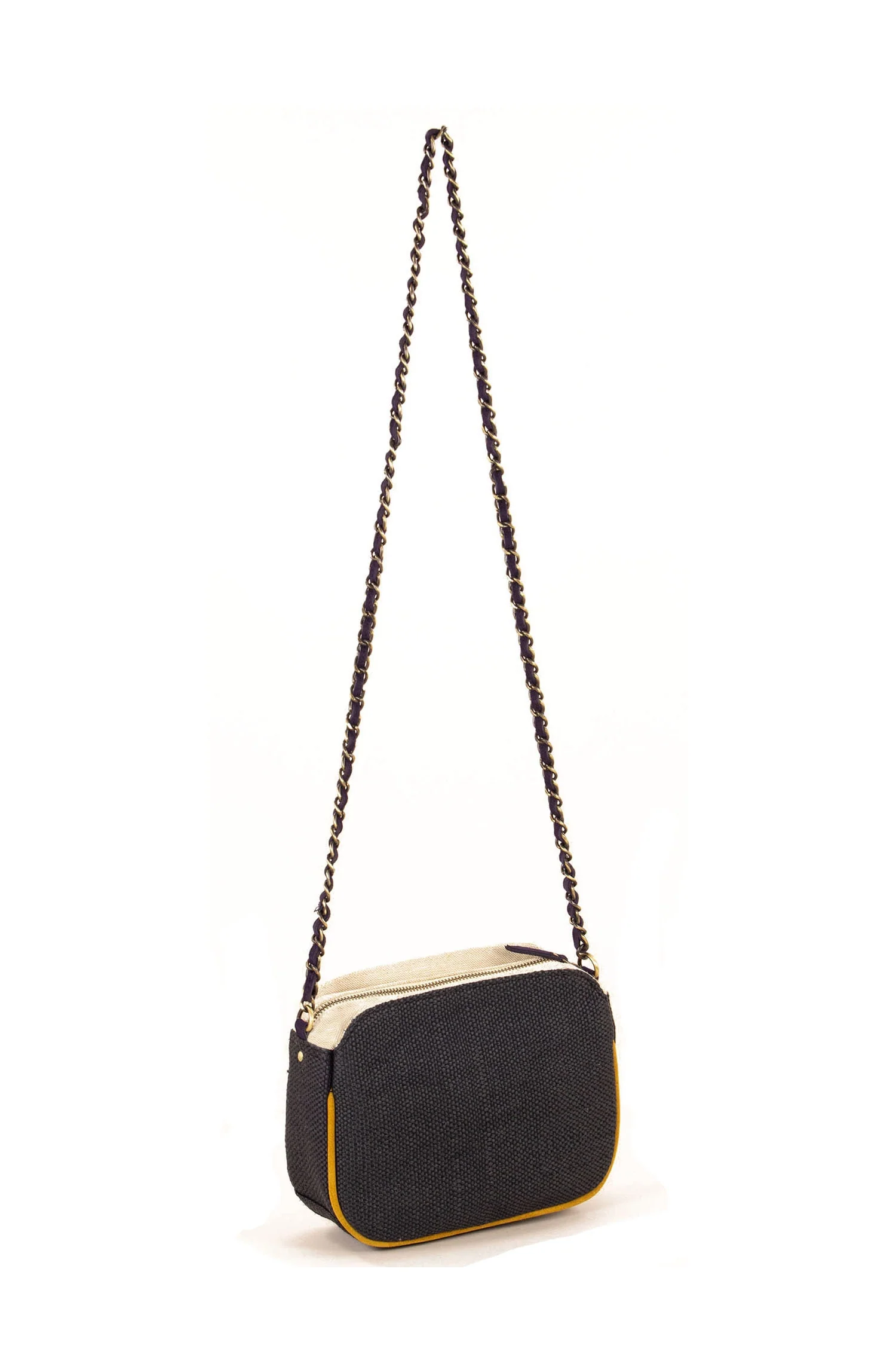 Textile Colour Block Chain Bag - Image 3