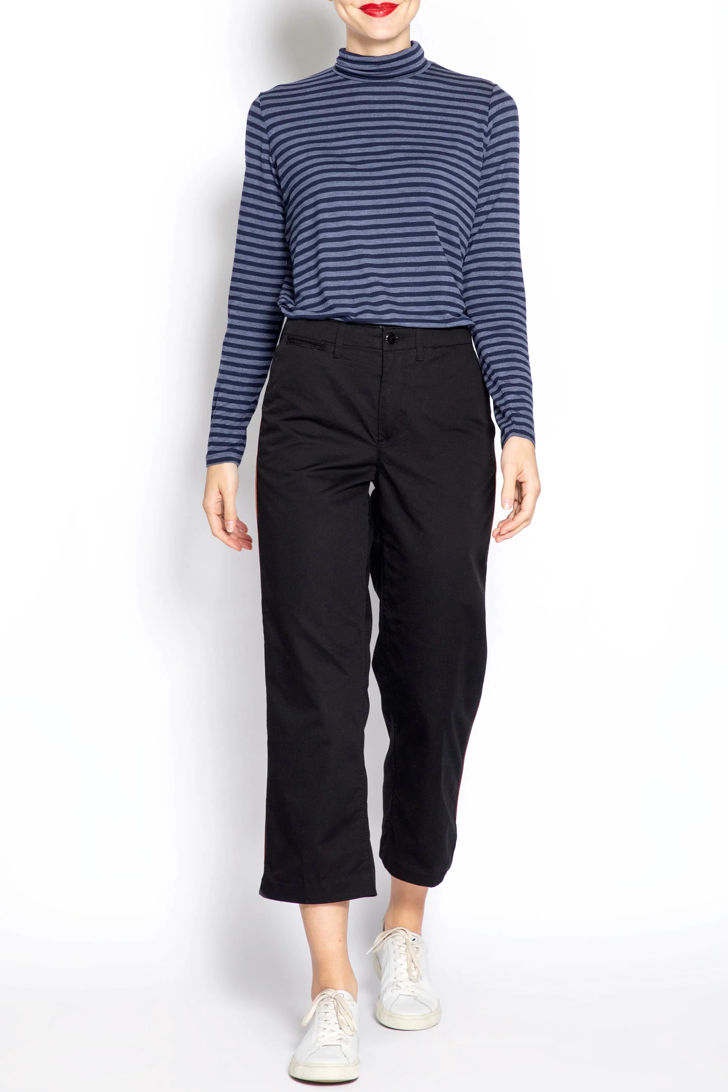 Turtleneck Striped Pullover - Image 5